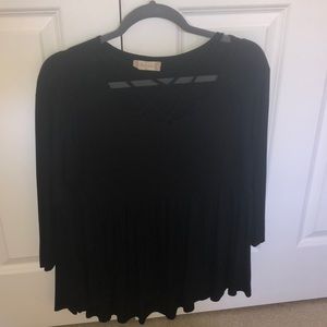 Black peplum top